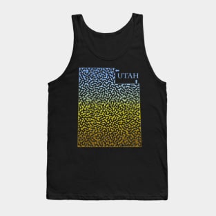 Utah State Outline Maze & Labyrinth Tank Top